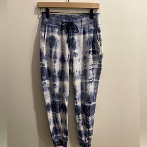 XS Blue Tie Dye Terry Joggers PINK